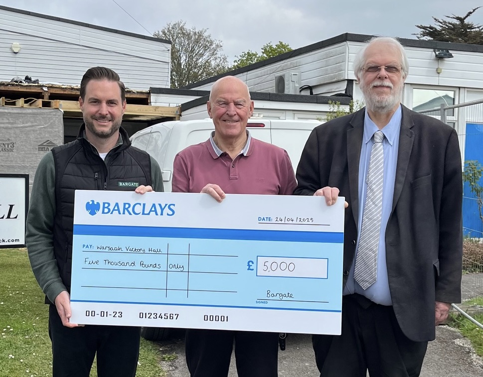 Bargate Homes Donates £5,000 to Support Warsash Victory Hall Restoration